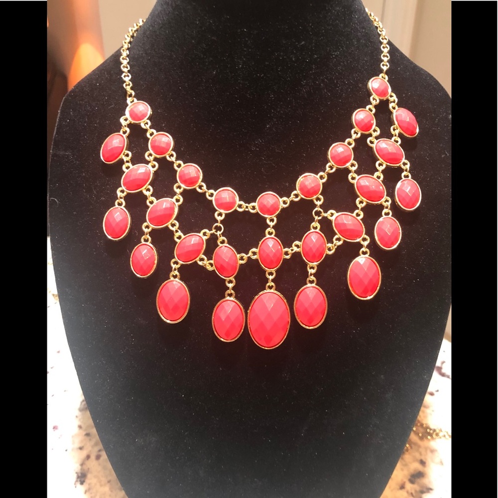 Iman global chic peach /pink reversible necklace